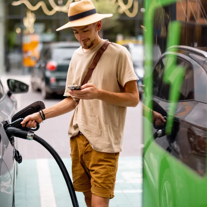 Borne de recharge commerce